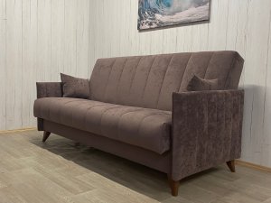 Диван Престиж-3 НПБ, велюр Sensey Dusty plum в Горнозаводске - gornozavodsk.magazin-mebel74.ru | фото