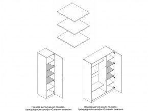 Комплект полок шкафа 1 дверного или 3 дверного в Горнозаводске - gornozavodsk.magazin-mebel74.ru | фото