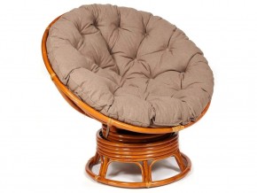 Кресло-качалка Papasan w 23/01 B с подушкой Cognac, экошерсть Коричневый в Горнозаводске - gornozavodsk.magazin-mebel74.ru | фото