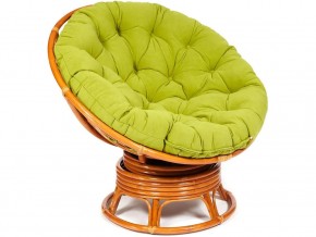 Кресло-качалка Papasan w 23/01 B с подушкой Cognac, флок Олива в Горнозаводске - gornozavodsk.magazin-mebel74.ru | фото