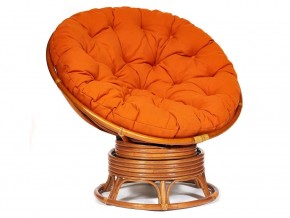 Кресло-качалка Papasan w 23/01 B с подушкой Cognac, ткань Оранжевый в Горнозаводске - gornozavodsk.magazin-mebel74.ru | фото