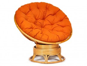 Кресло-качалка Papasan w 23/01 B с подушкой Honey, ткань Оранжевый в Горнозаводске - gornozavodsk.magazin-mebel74.ru | фото