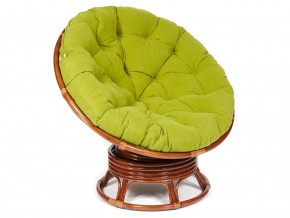 Кресло-качалка Papasan w 23/01 B с подушкой Pecan, флок Олива в Горнозаводске - gornozavodsk.magazin-mebel74.ru | фото