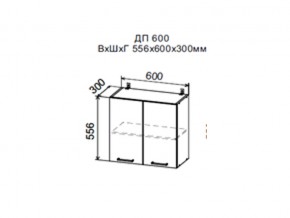 Шкаф верхний ДП600мм с 2-мя дверками в Горнозаводске - gornozavodsk.magazin-mebel74.ru | фото